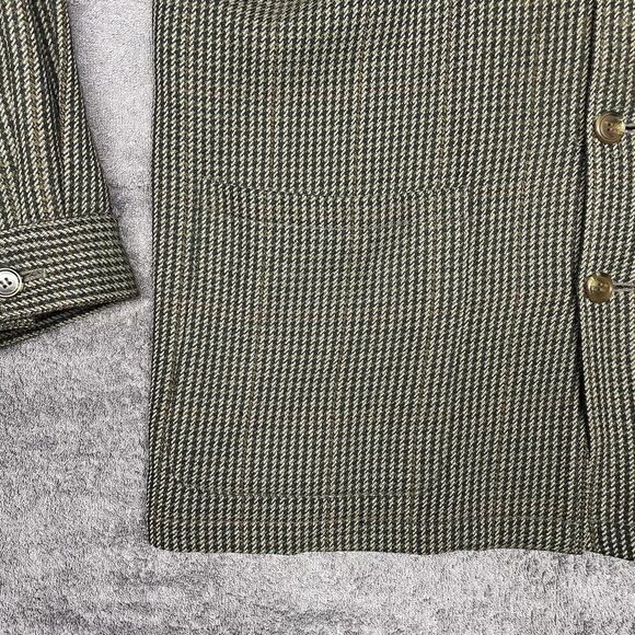 VTG Pendleton Jacket Mens M Gingham Plaid Chore Blazer 2 Pocket Wool Shacket - Picture 5 of 10